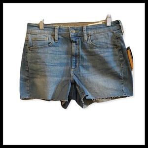High Rise Shortie Jean Shorts